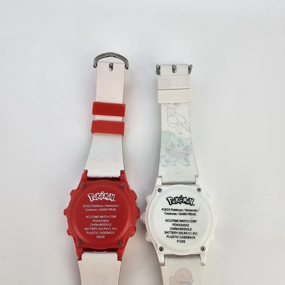 2X Pokemon Pikachu Digital Watches 36MM Multicolor Plastic Bands‎ Working
